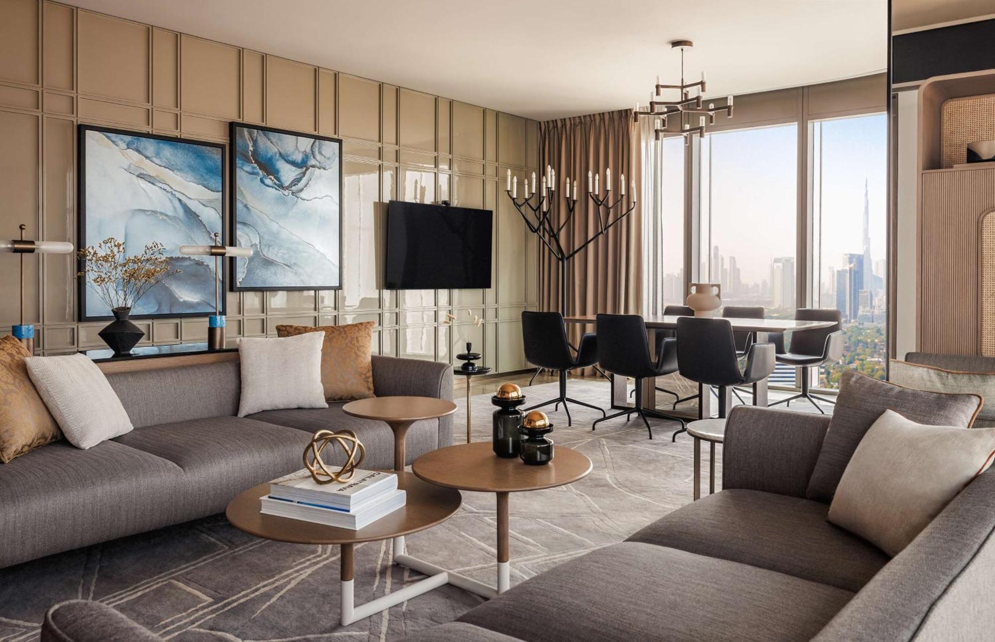 One&Only One Za'Abeel Hotel Dubai Exterior photo The living room of a three-bedroom apartment